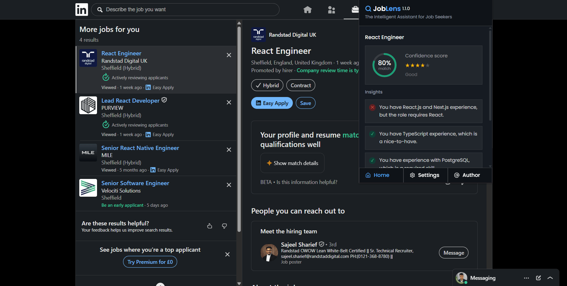 JobCommit & JobLens screenshot 1